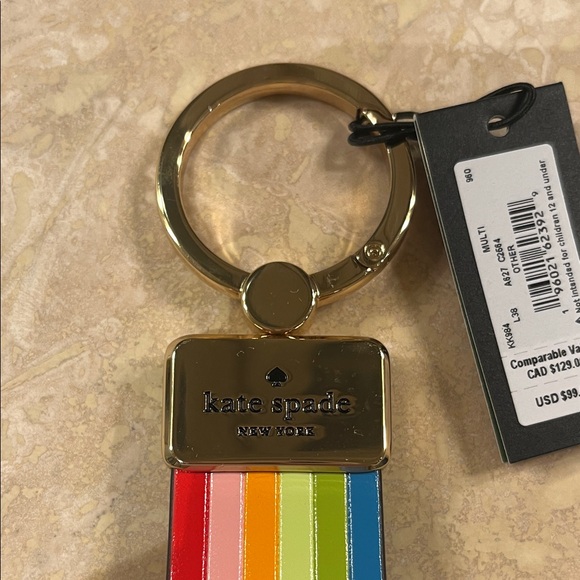 Kate Spade Multicolor Stripe Keychain - Picture 4 of 5